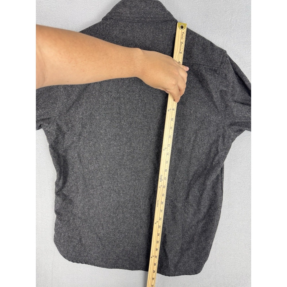Schott CPO Wool Blend Shirt Shacket Men's Large Charcoal Gray Military Utility - Picture 13 of 14